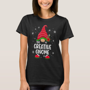 Camiseta Gnome Creativo de Cuadros de Búfalo Familia Pareja
