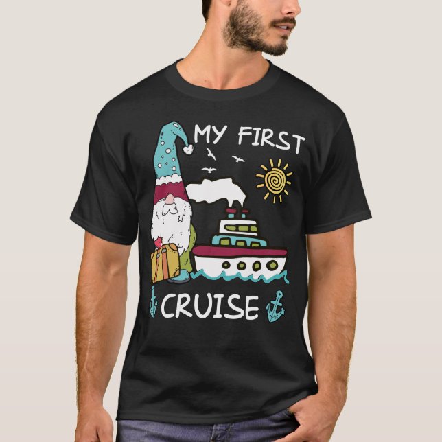 Camiseta Gnome Cruise Funny Cruising First Time (Anverso)