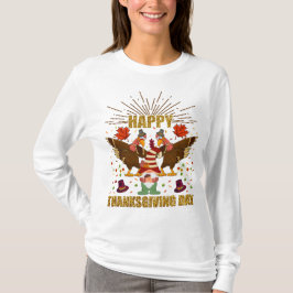 Camiseta Gnome Dabbing Turkeys Día de Acción de Gracias Lar