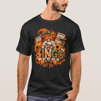 Camiseta Gnome de Bingo de Otoño – Calabaza Espesa y Aromat