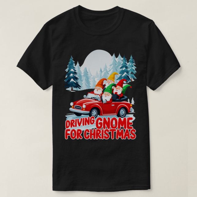 Camiseta Gnome De Conducción Para Navidades (Diseño del anverso)