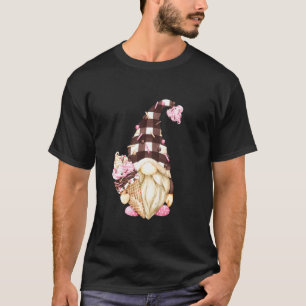 Camiseta Gnome De Crema De Hielo De Fresa Para Niños Cute B