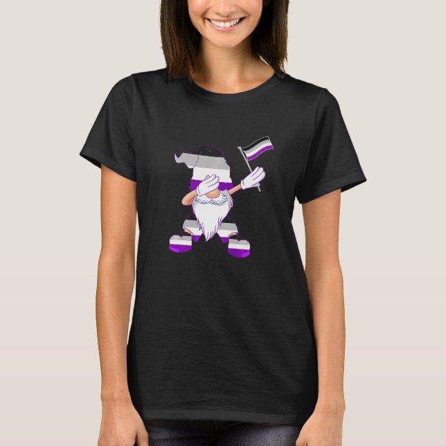 Camiseta Gnome de danza asexual Bandera asexual (Anverso)