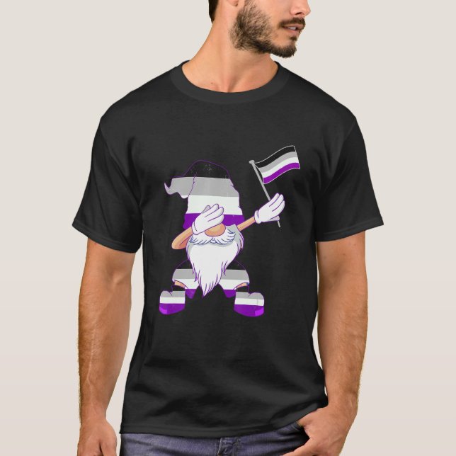 Camiseta Gnome de danza asexual Bandera asexual (Anverso)
