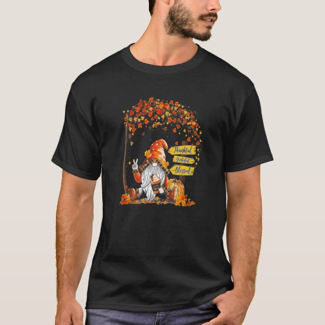Camiseta Gnome de especias de calabaza Hola Naranja de otoñ (Anverso)
