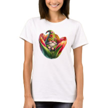 Gnome de jardín de acuarela caprichosa