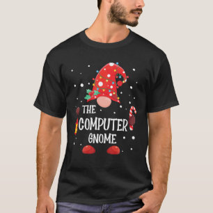 Camiseta Gnome de la computadora de los Navidades familiare