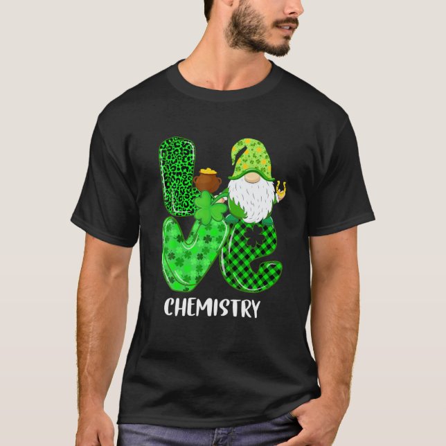 Camiseta Gnome de la química del amor divertido St Patricks (Anverso)
