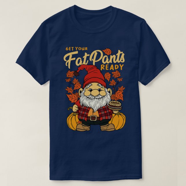 Camiseta Gnome de la temporada de otoño del Día de Acción d (Diseño del anverso)