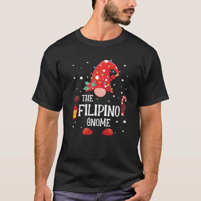 Camiseta Gnome de los Navidades familiares filipinos que co (Anverso)