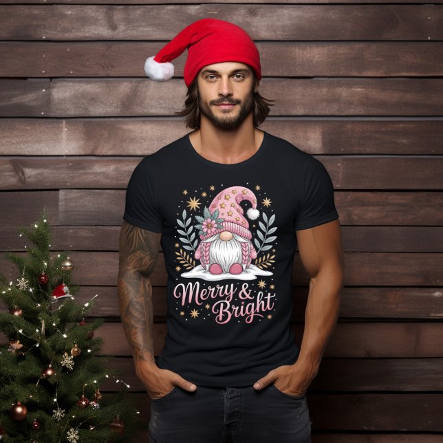 Camiseta Gnome de los Navidades rosados brillantes (Subido por el creador)