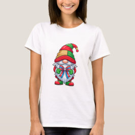 Camiseta Gnome de navidades con unas vacaciones coloridas