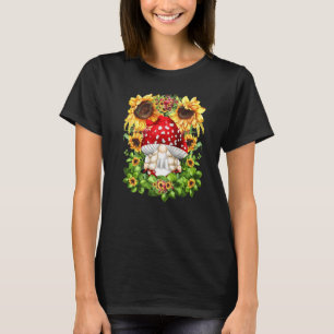 Camiseta Gnome De Toadstool De Hondo Cuto Para Mujeres Gira