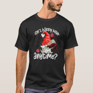 Camiseta Gnome de vino rojo para las mujeres hombres no es 