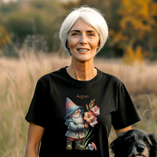 Camiseta Gnome del Jardín de Agosto Personalizado