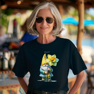 Camiseta Gnome del Jardín de Marzo Personalizado