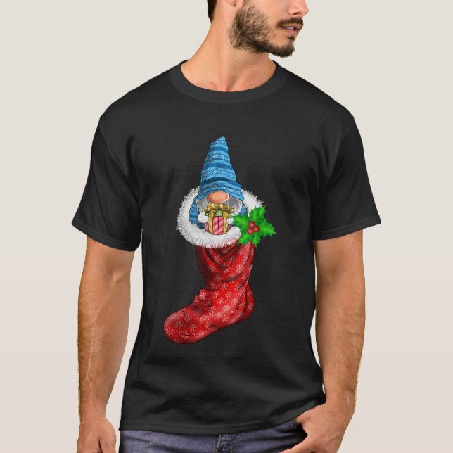 Camiseta Gnome En Navidades Sacude Gracioso Gnomo Familiar  (Anverso)