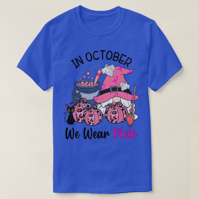 Camiseta Gnome En Octubre Usamos Awaren El Cáncer De Mama R (Diseño del anverso)