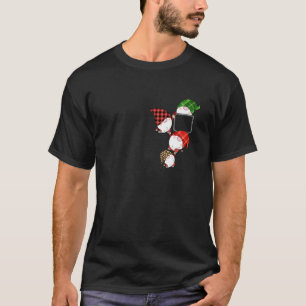 Camiseta Gnome en Pocket Buffalo Plaid Pocket Gnome Christm