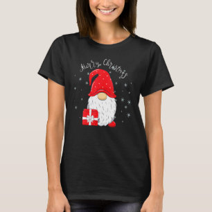 Camiseta Gnome Feliz Navidad Mujeres Santa Claus Garden Bo