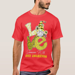Camiseta Gnome Flower Love Adhd Awareness