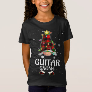 Camiseta Gnome Gnome Navidades de la guitarra roja con toca