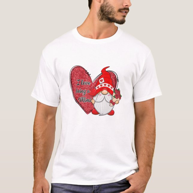 Camiseta Gnome Gracioso Me Encanta Ser Una Madre Mimi Valen (Anverso)