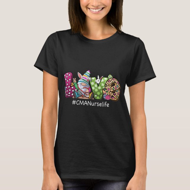 Camiseta Gnome Gracioso Y Coffee Lover Cute Gnomes Leopard  (Anverso)