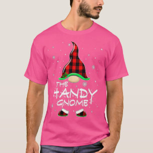 Camiseta Gnome Handy Buffalo Plaid Matemático Christma