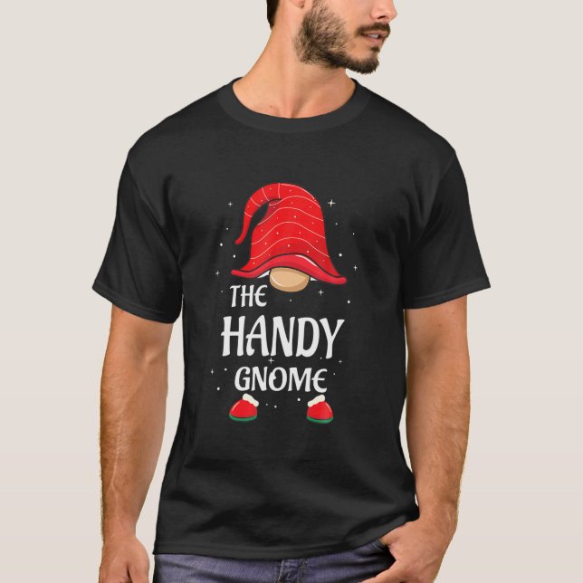 Camiseta Gnome Handy Buffalo Plaid Matemático Christma (Anverso)