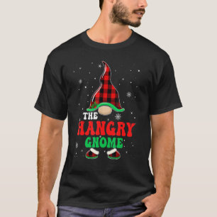 Camiseta Gnome Hangry Buffalo Plaid Mateo Familia Christm