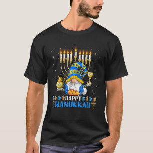 Camiseta Gnome Hanukkah Dreidel Menorah Chanukah