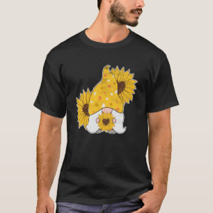 Camiseta Gnome Heart Sunflower Hippie Garden Flower