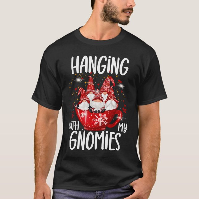 Camiseta Gnome Hygge Christmas Hanging With My Gnomies (Anverso)