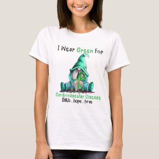 Camiseta Gnome I usa verde para la enfermedad cardiovascula