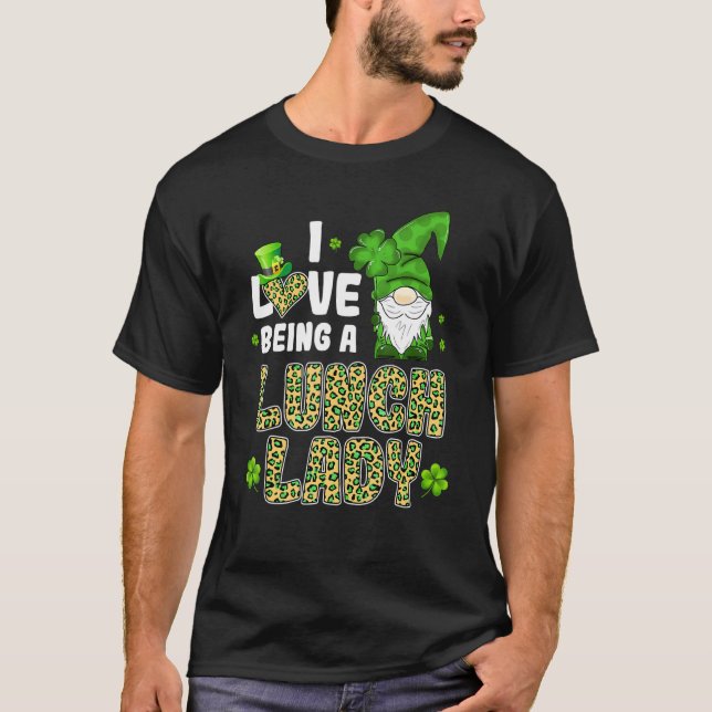 Camiseta Gnome irlandés me encanta ser una dama de almuerzo (Anverso)