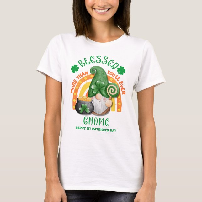 Camiseta Gnome irlandés verde Día de los Síndicos (Anverso)