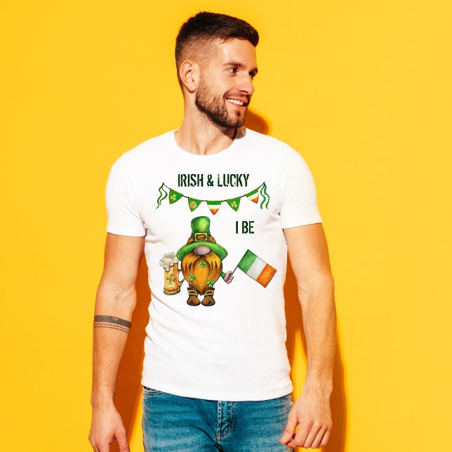 Camiseta Gnome irlandés y afortunado (Subido por el creador)