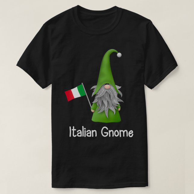 Camiseta Gnome italiano con la bandera de Italia (Diseño del anverso)