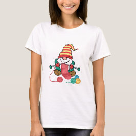 Camiseta Gnome Knitting Cute Knitter Gift Gnomes Nórdicos