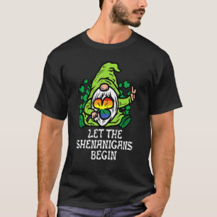 Camiseta Gnome Lgbt Orgullo Gay Shamrock Shenanigans St Pat