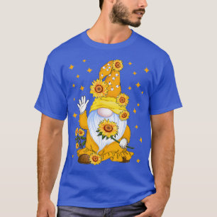 Camiseta Gnome lindo con flor de girasol