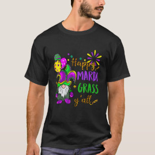 Camiseta Gnome lindo con globo Feliz Mardi Grass Y'all