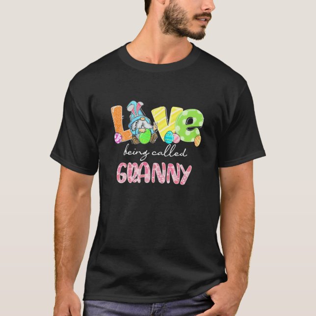 Camiseta Gnome Love Se Llama Abuela Día de Pascua Familia M (Anverso)