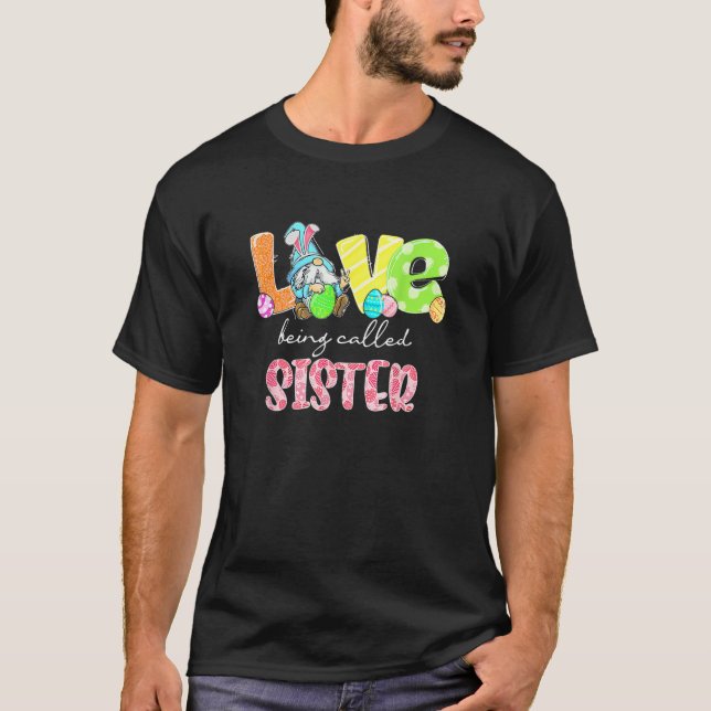 Camiseta Gnome Love Se Llama Sister Easter Day Family M (Anverso)