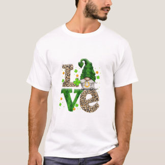 Camiseta Gnome Lucky Shamrock