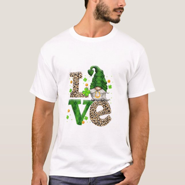Camiseta Gnome Lucky Shamrock (Anverso)