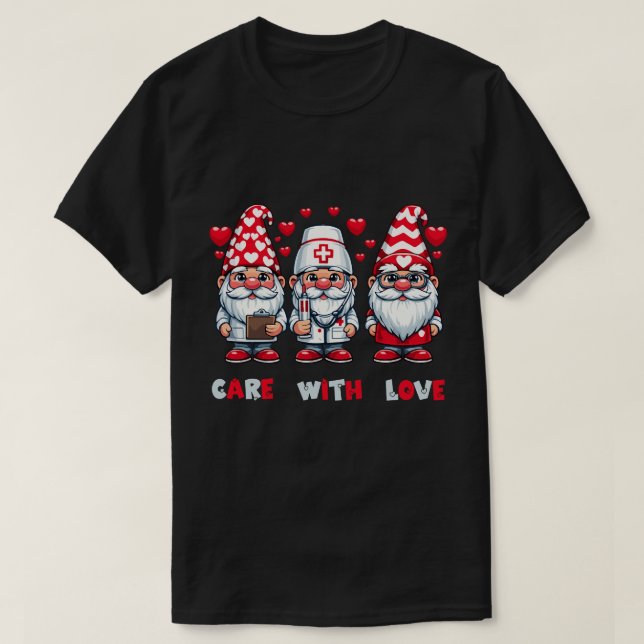 Camiseta Gnome Medical Trio: Care with Love (Diseño del anverso)