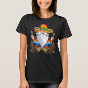 Camiseta Gnome mexicano Cinco De Mayo Serape Poncho Mujeres