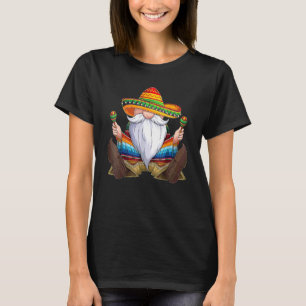 Camiseta Gnome mexicano Cinco De Mayo Serape Poncho Mujeres